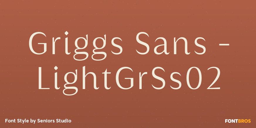 Griggs Sans - LightGrSs02 Font Poster #1