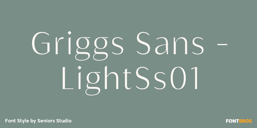Griggs Sans - LightSs01 Font Poster #1