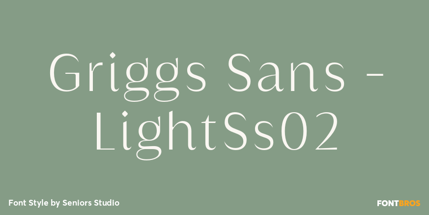 Griggs Sans - LightSs02 Font Poster #1