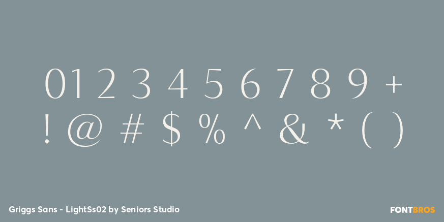 Griggs Sans - LightSs02 Font Poster #1