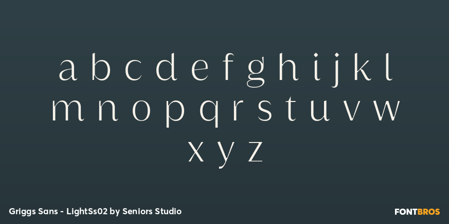 Griggs Sans - LightSs02 Font Poster #1