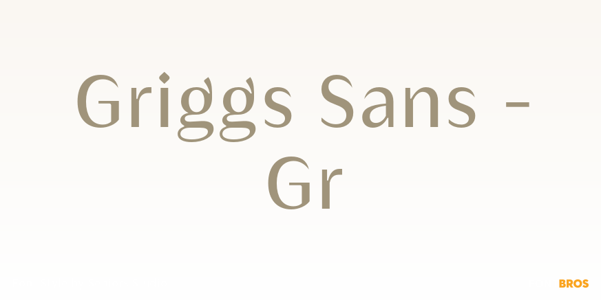 Griggs Sans - Gr Font Poster #1
