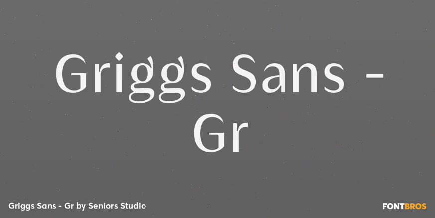 Griggs Sans - Gr Font Poster #1