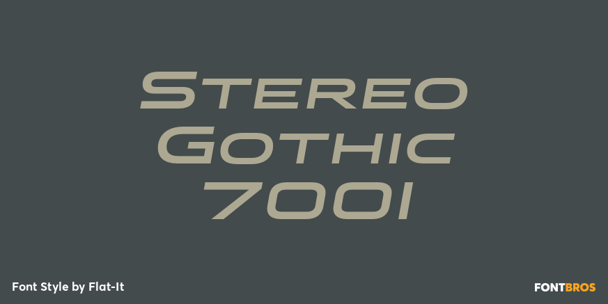 Stereo Gothic 700I Font Poster #1