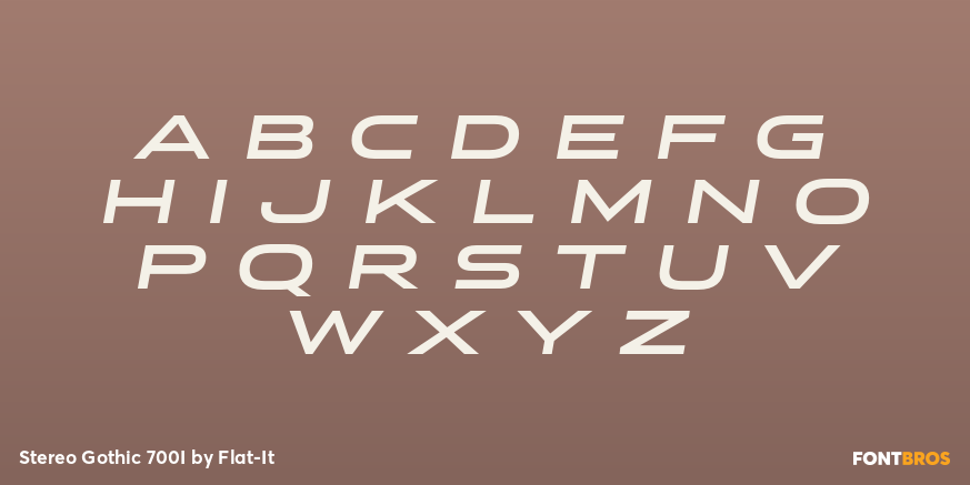 Stereo Gothic 700I Font Poster #2