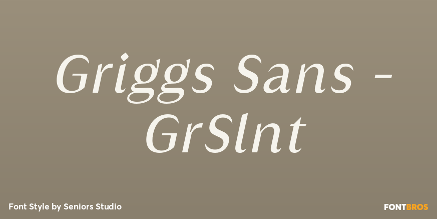 Griggs Sans - GrSlnt Font Poster #1