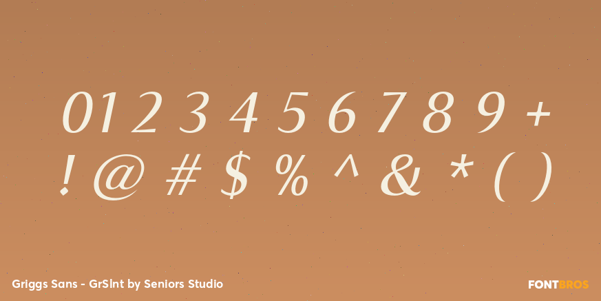 Griggs Sans - GrSlnt Font Poster #1