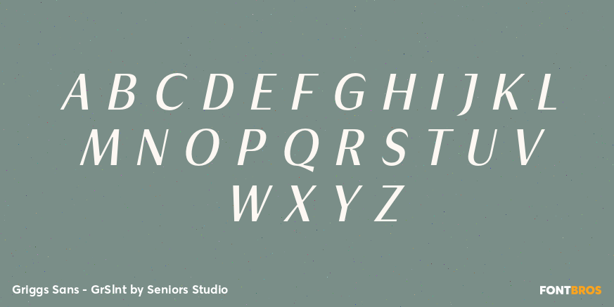 Griggs Sans - GrSlnt Font Poster #1