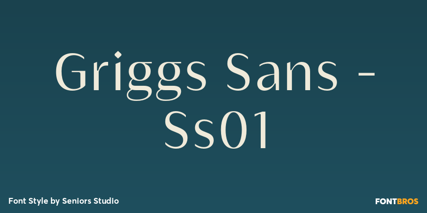 Griggs Sans - Ss01 Font Poster #1