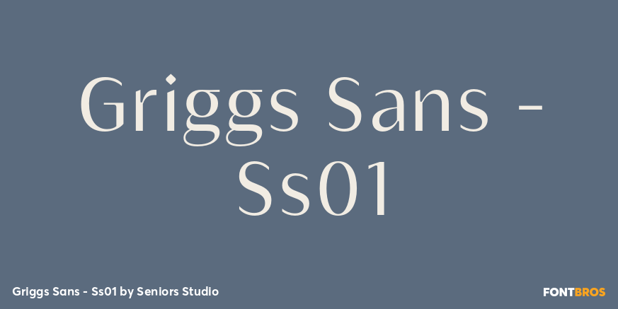 Griggs Sans - Ss01 Font Poster #1