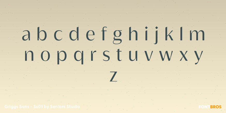 Griggs Sans - Ss01 Font Poster #1