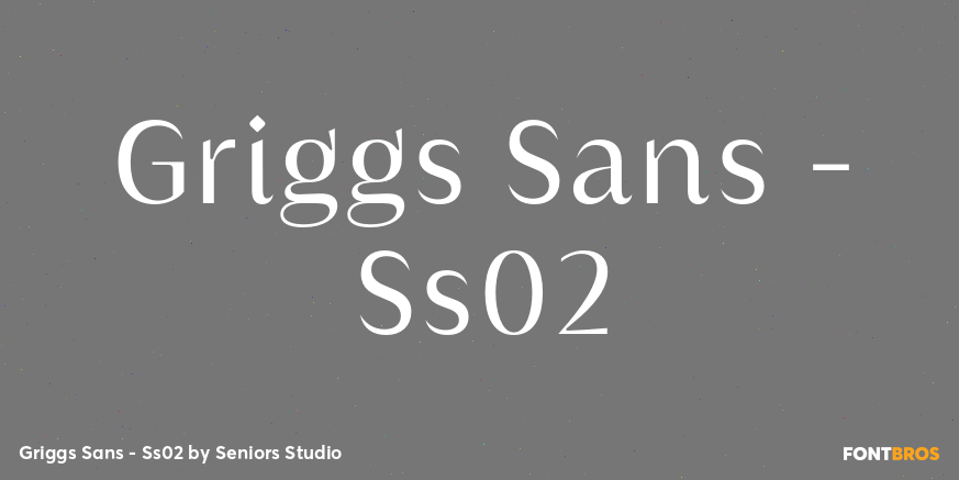 Griggs Sans - Ss02 Font Poster #1