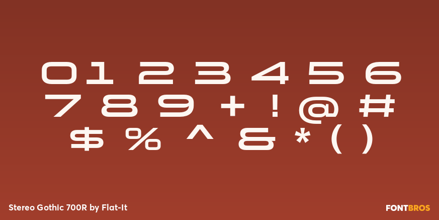 Stereo Gothic 700R Font Poster #1