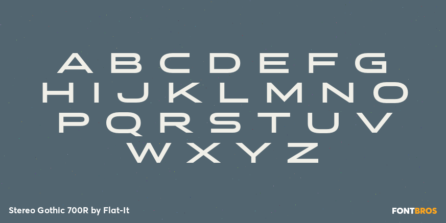 Stereo Gothic 700R Font Poster #1