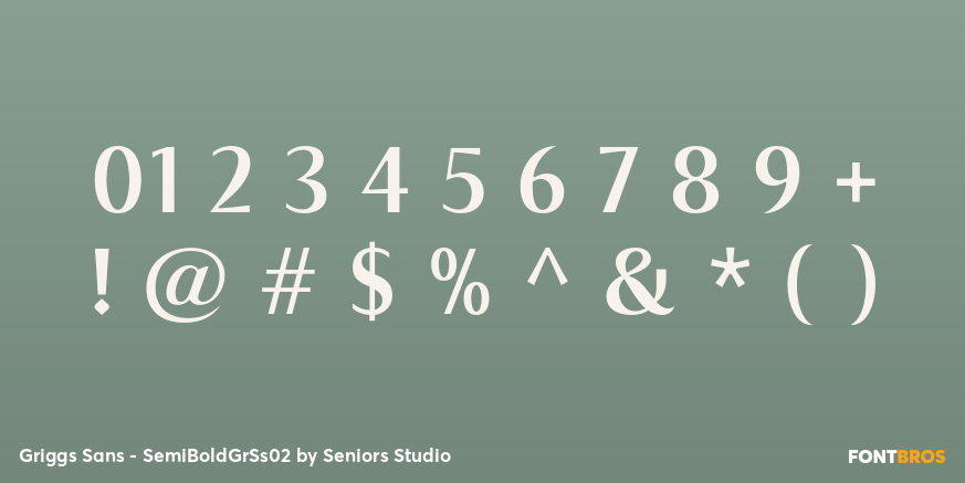 Griggs Sans - SemiBoldGrSs02 Font Poster #1