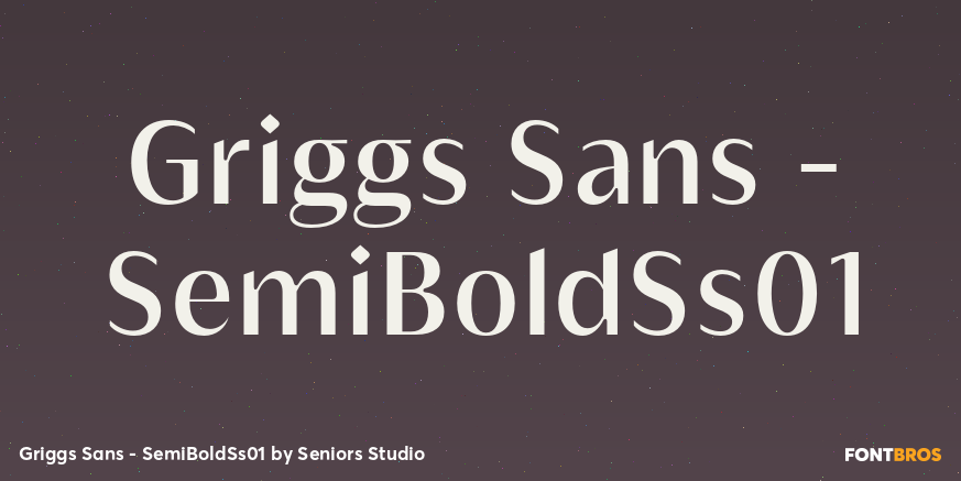 Griggs Sans - SemiBoldSs01 Font Poster #1