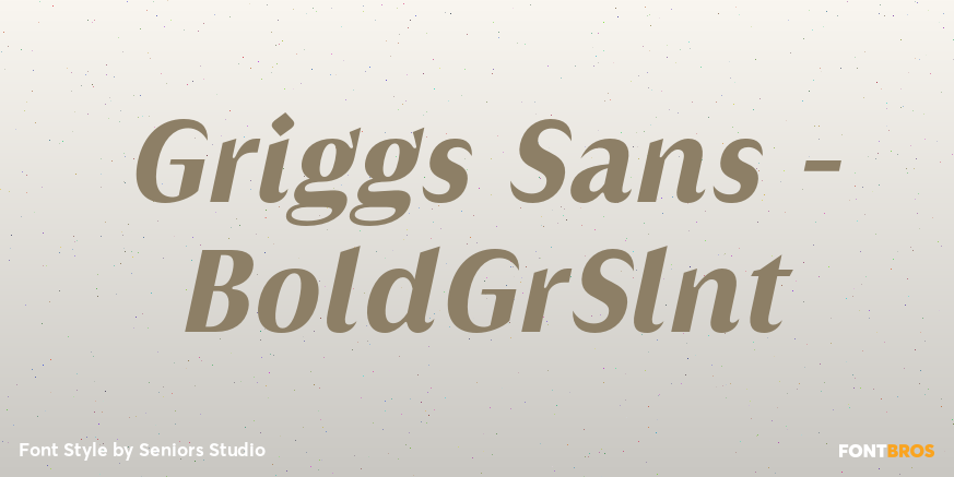 Griggs Sans - BoldGrSlnt Font Poster #1