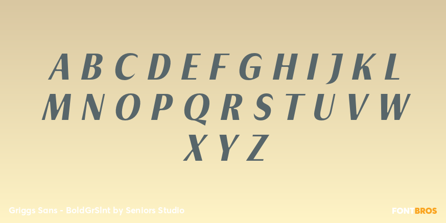 Griggs Sans - BoldGrSlnt Font Poster #1