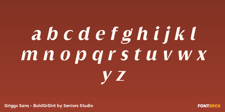 Griggs Sans - BoldGrSlnt Font Poster #1