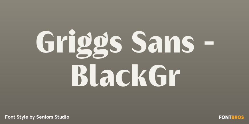 Griggs Sans - BlackGr Font Poster #1
