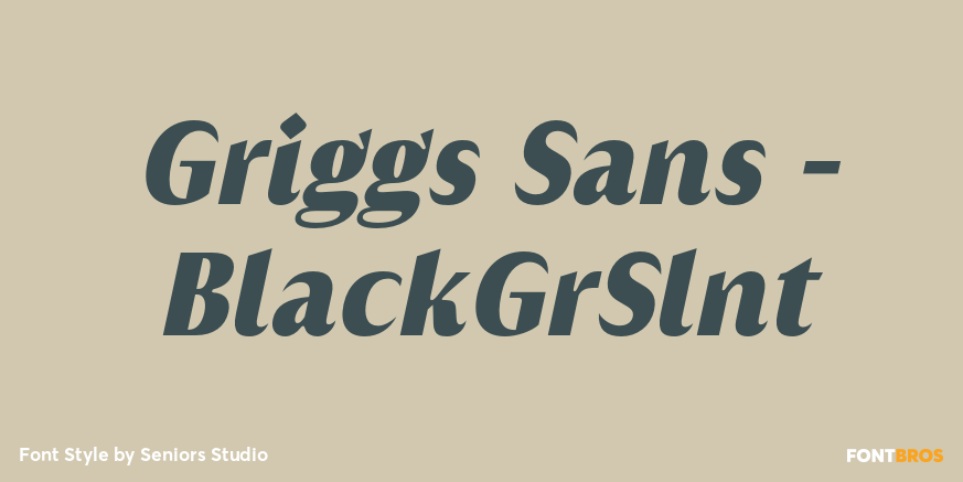 Griggs Sans - BlackGrSlnt Font Poster #1