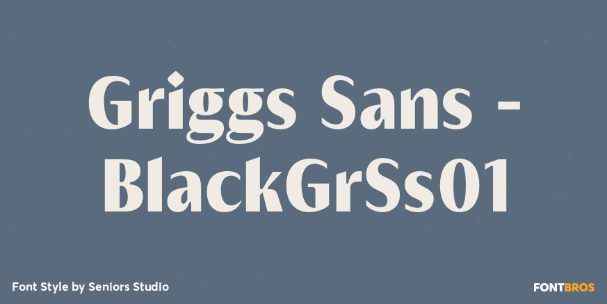 Griggs Sans - BlackGrSs01 Font Poster #1