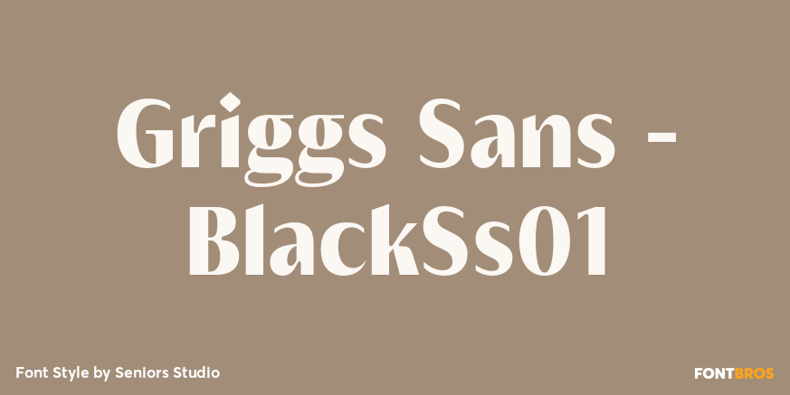 Griggs Sans - BlackSs01 Font Poster #1