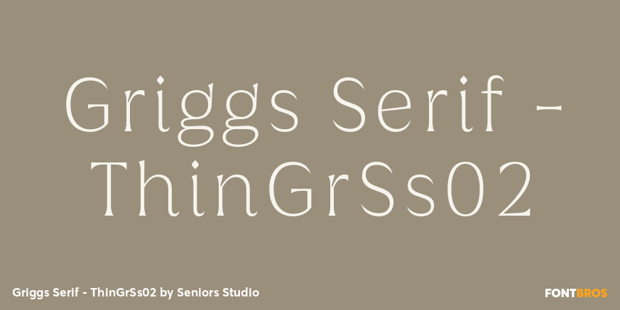 Griggs Serif - ThinGrSs02 Font Poster #1