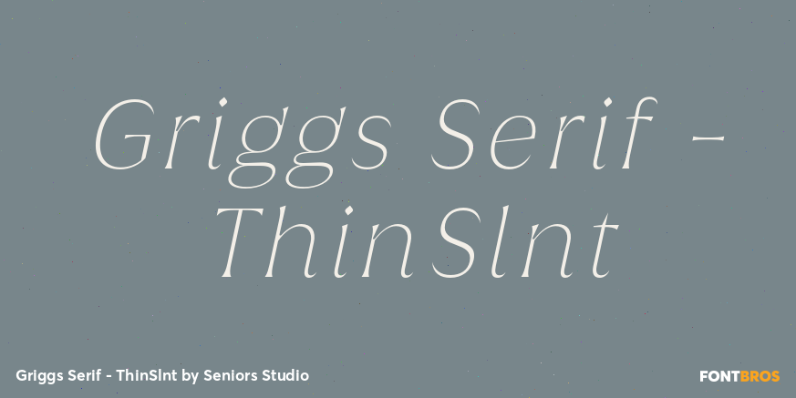 Griggs Serif - ThinSlnt Font Poster #1