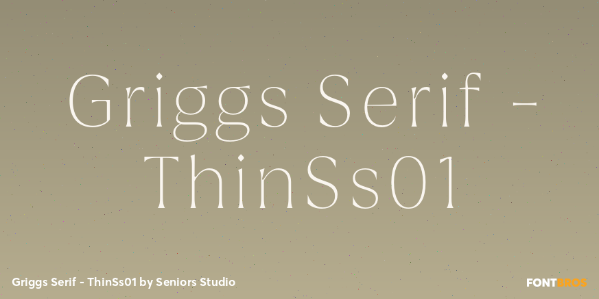 Griggs Serif - ThinSs01 Font Poster #1