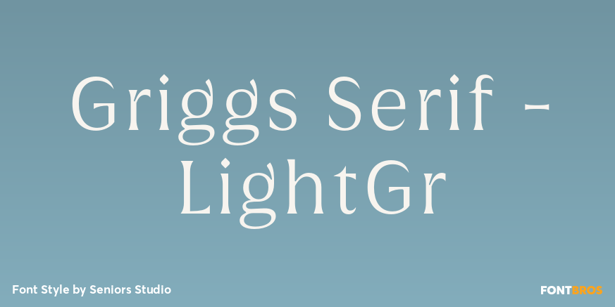 Griggs Serif - LightGr Font Poster #1