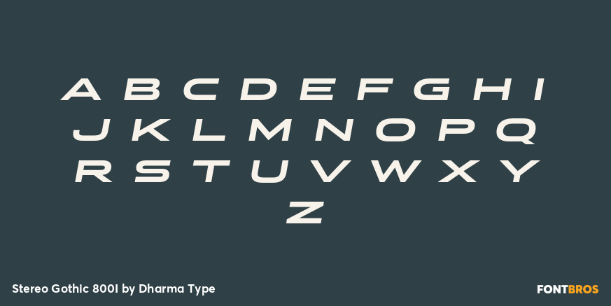 Stereo Gothic 800I Font Poster #3