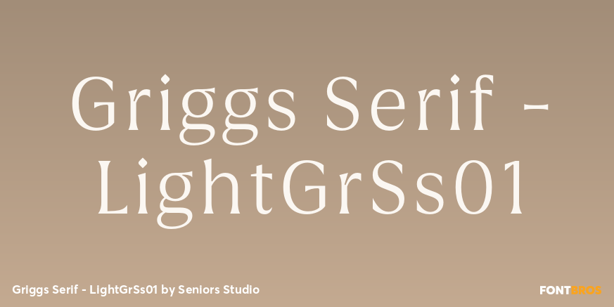 Griggs Serif - LightGrSs01 Font Poster #1