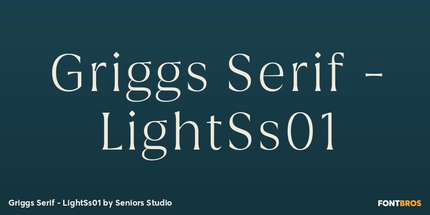Griggs Serif - LightSs01 Font Poster #1