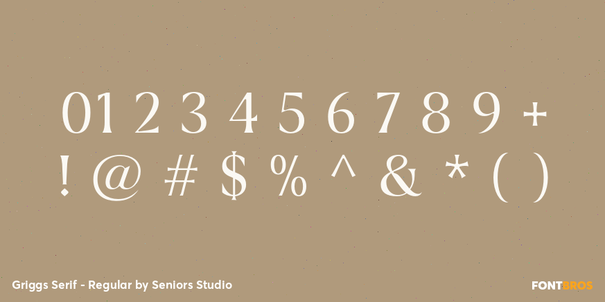 Griggs Serif - Regular Font Poster #4