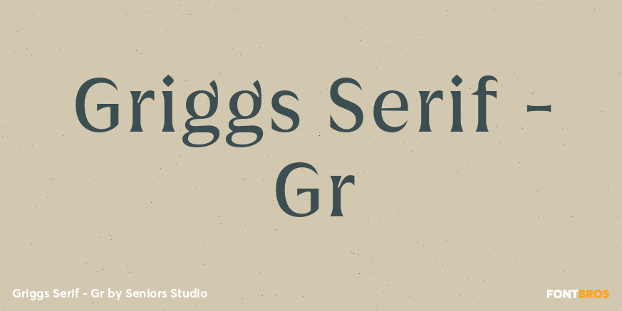 Griggs Serif - Gr Font Poster #1
