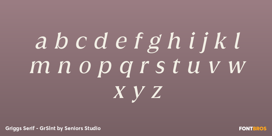 Griggs Serif - GrSlnt Font Poster #3