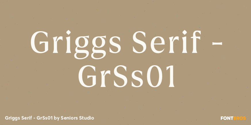 Griggs Serif - GrSs01 Font Poster #1