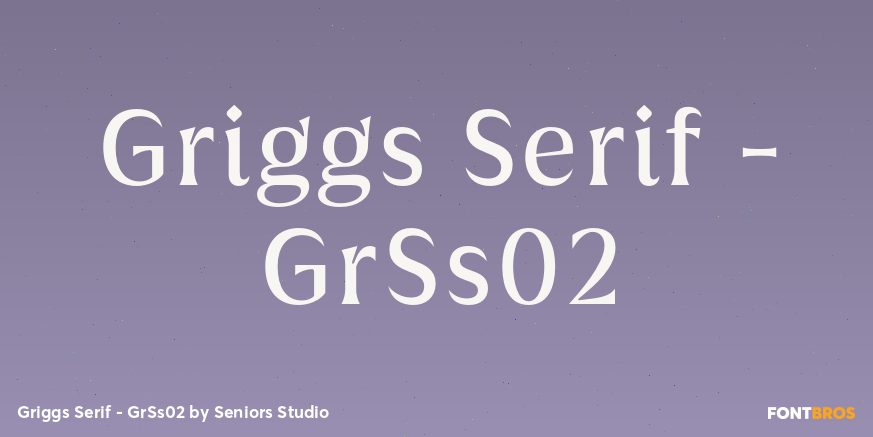 Griggs Serif - GrSs02 Font Poster #1