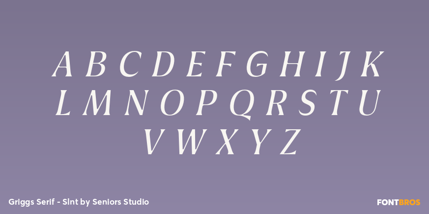 Griggs Serif - Slnt Font Poster #2