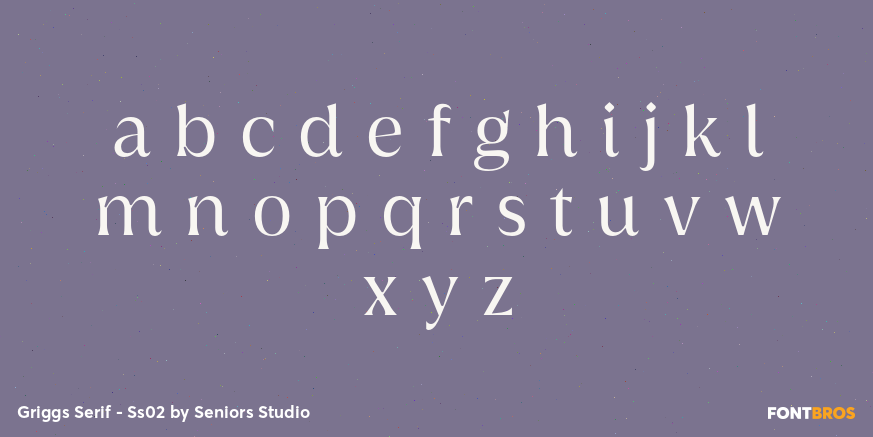Griggs Serif - Ss02 Font Poster #3