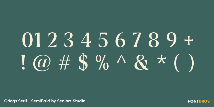 Griggs Serif - SemiBold Font Poster #1