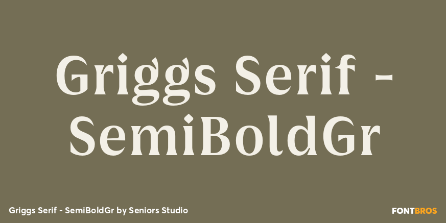 Griggs Serif - SemiBoldGr Font Poster #1