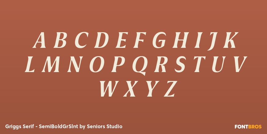 Griggs Serif - SemiBoldGrSlnt Font Poster #2