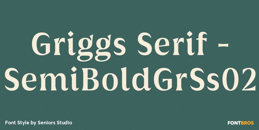 Griggs Serif - SemiBoldGrSs02 Font Poster #1