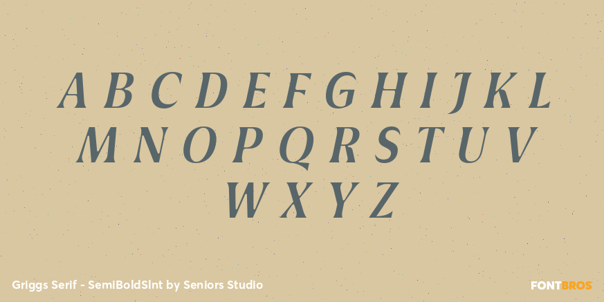 Griggs Serif - SemiBoldSlnt Font Poster #2