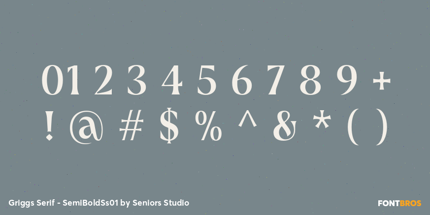 Griggs Serif - SemiBoldSs01 Font Poster #4