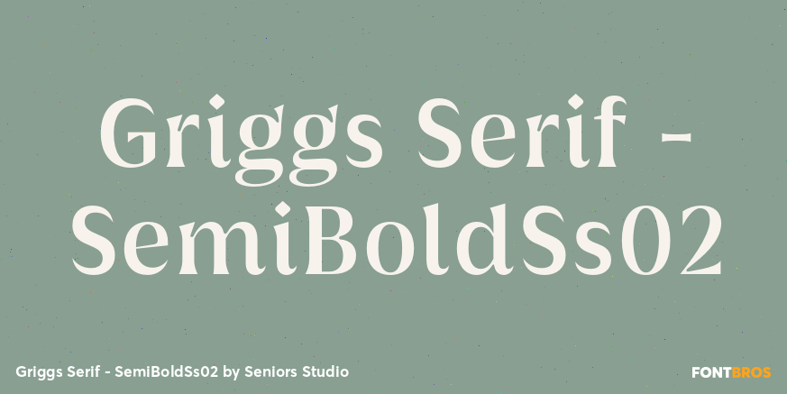 Griggs Serif - SemiBoldSs02 Font Poster #1