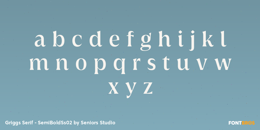 Griggs Serif - SemiBoldSs02 Font Poster #3