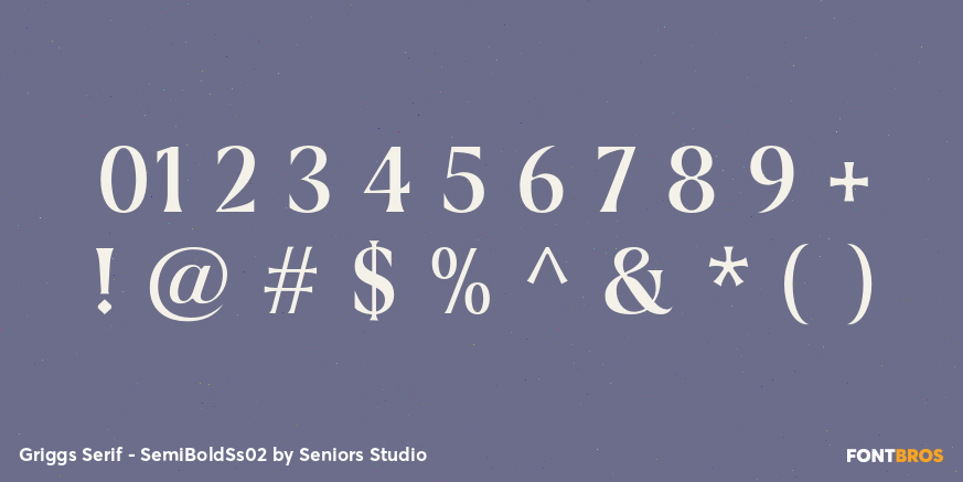 Griggs Serif - SemiBoldSs02 Font Poster #4